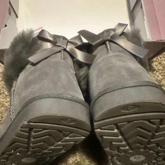 Gray Lambskin Boots - Picture 3 of 7